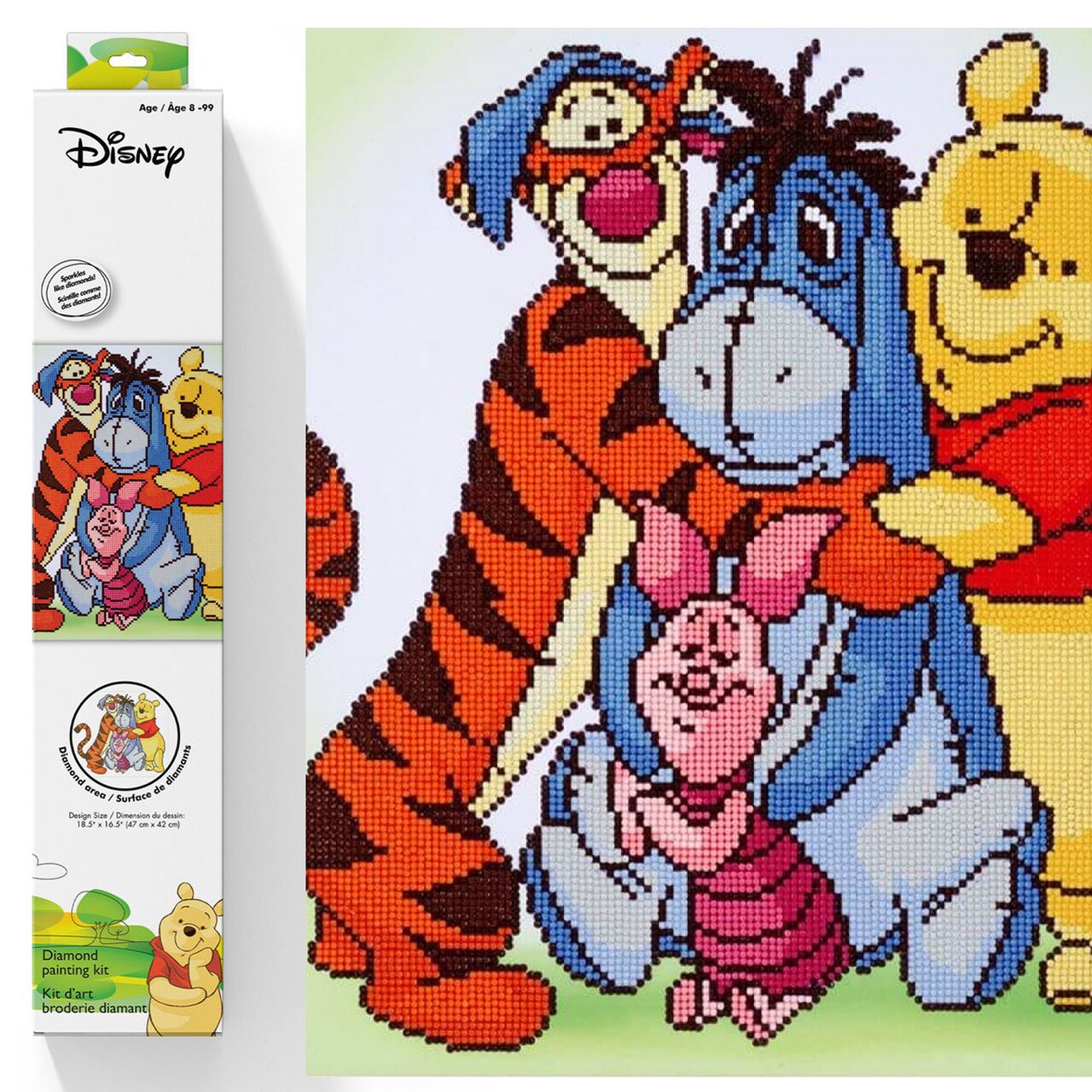 Diamond Dotz Disney Winnie the Pooh & Friends Diamond Painting Kits for Adults - Diamond Art Kits a Relaxing Creative Craft Kit with Dotz Gems 16x16